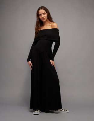 AE Soft & Sexy Long-Sleeve V-Neck Jumpsuit