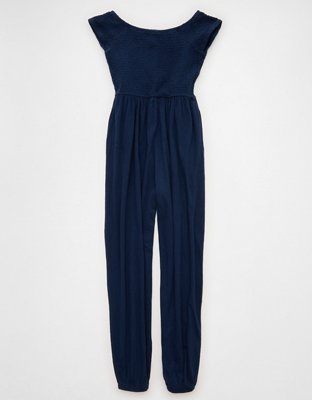AE Sunchaser Off-the-Shoulder Jumpsuit | American Eagle