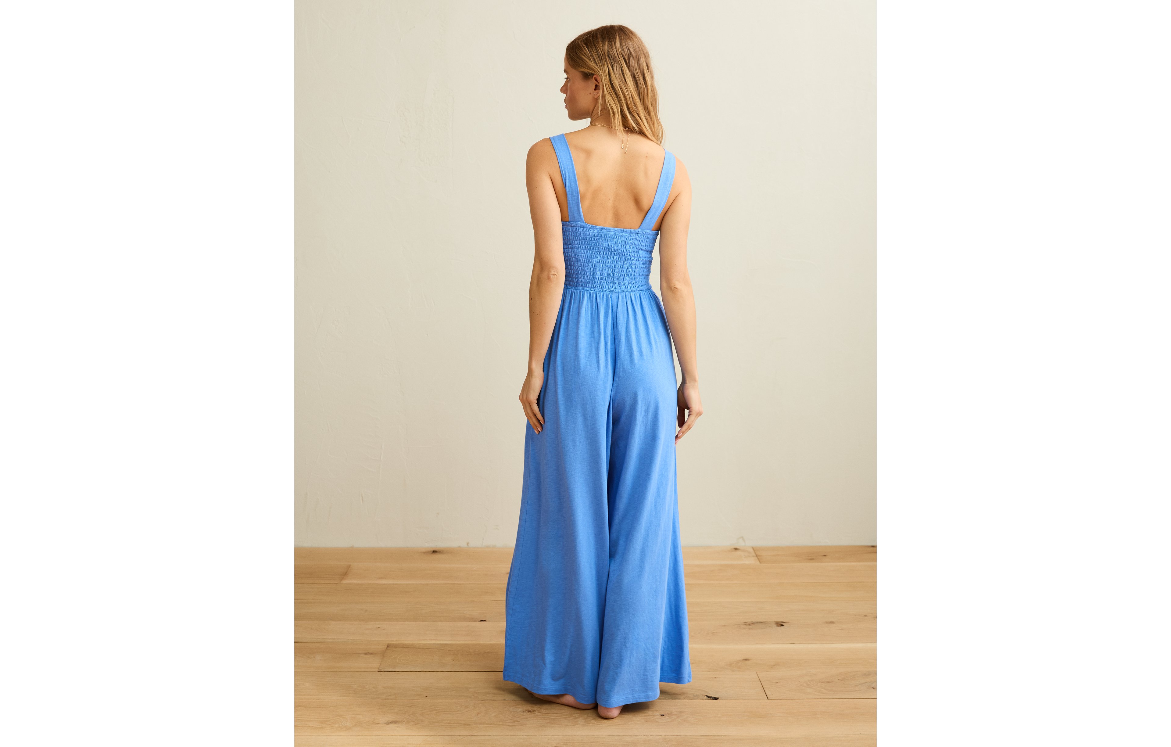 AE Sunchaser Knit Smocked Jumpsuit