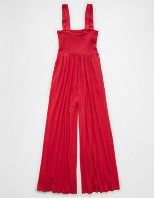 AE Sunchaser Knit Smocked Jumpsuit