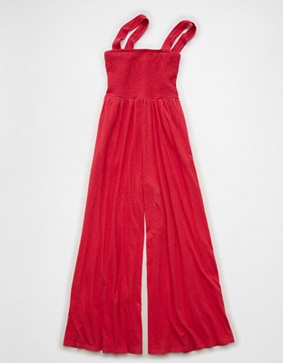AE Sunchaser Knit Smocked Jumpsuit | American Eagle