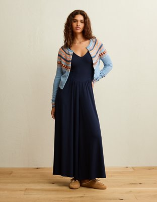 AE Long Sleeve Knit Jumpsuit
