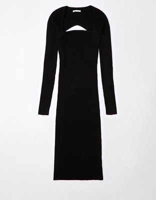 AE Long-Sleeve Square Neck Sweater Dress