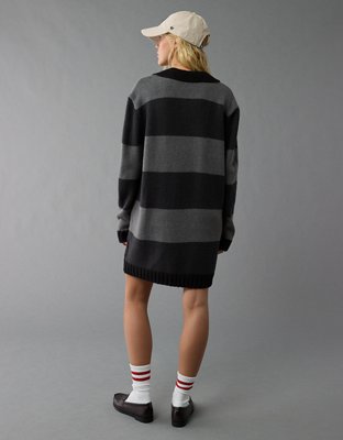 Женские платья American Eagle AE Long-Sleeve Oversized Collared Sweater Mini Dress — фото 2