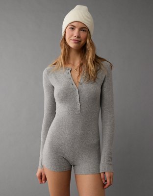 AE Long-Sleeve Sweater Lounge Romper