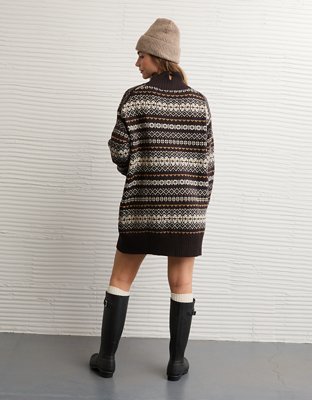 AE Oversized Turtleneck Sweater Mini Dress