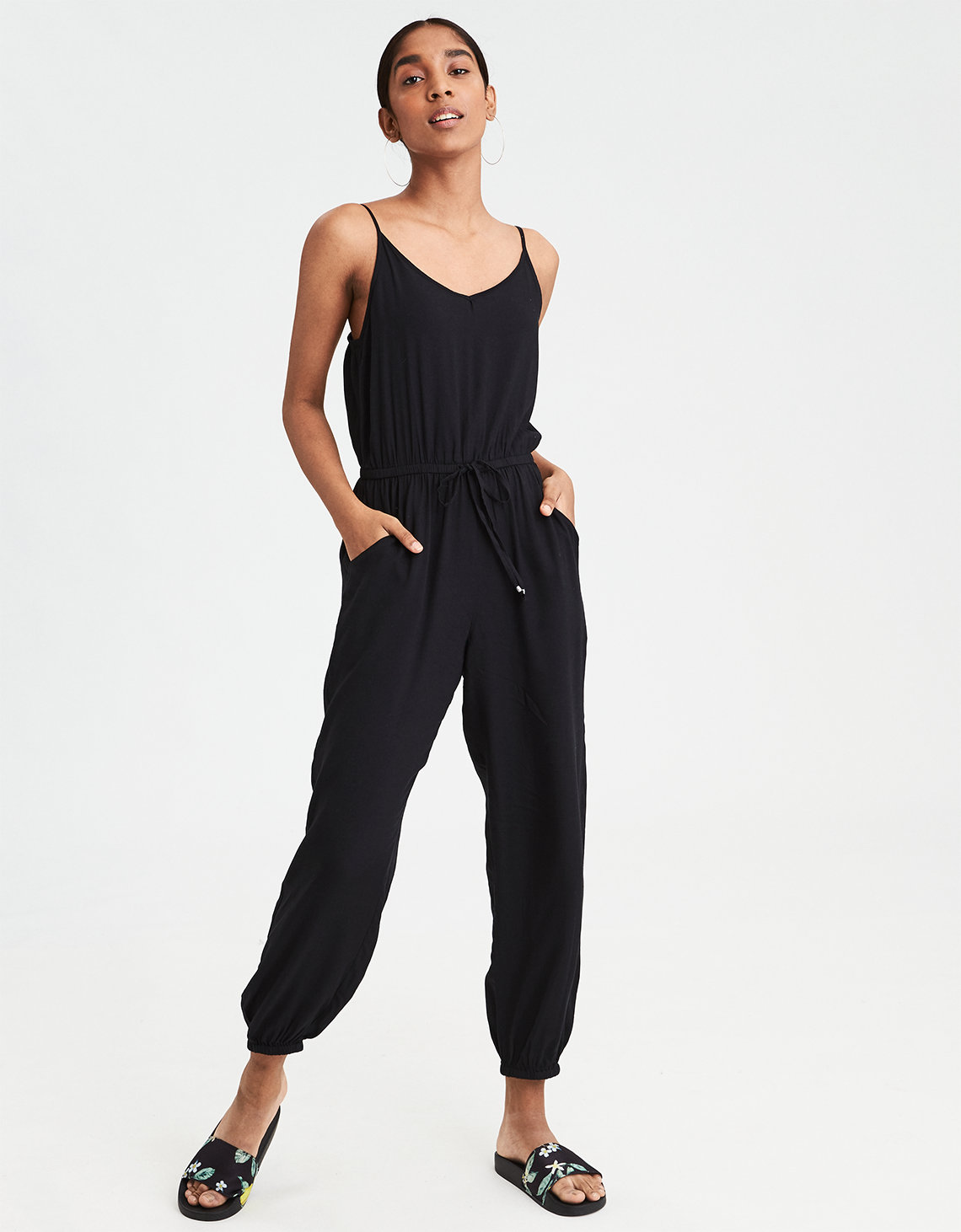 AE Jogger Jumpsuit, True Black | American Eagle Outfitters