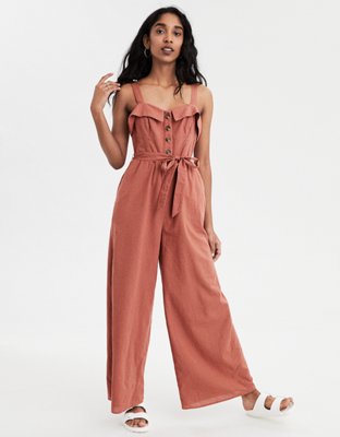 slate and willow ruffle shoulder jumpsuit