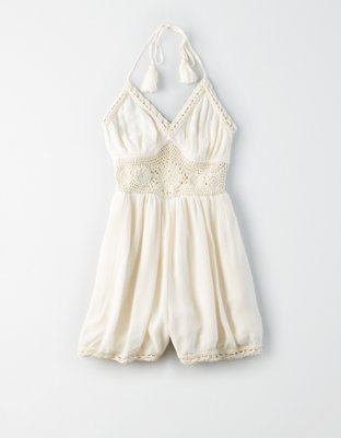 American Eagle AE Embroidered Halter Romper — фото 3