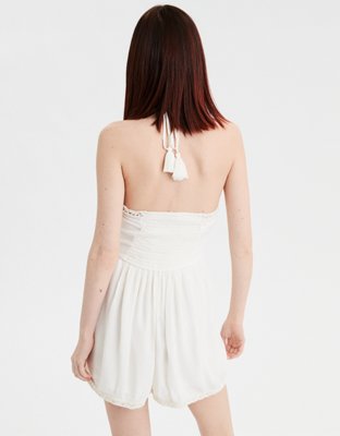 American Eagle AE Embroidered Halter Romper — фото 2