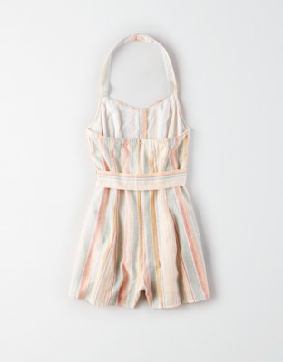 American Eagle AE Button Front Halter Romper — фото 4