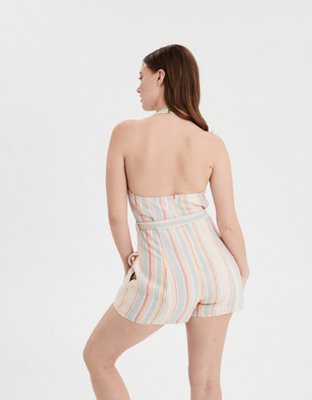 American Eagle AE Button Front Halter Romper — фото 2