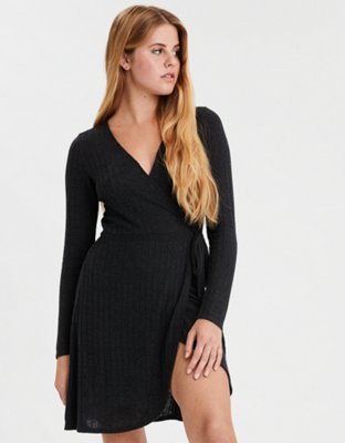 knit wrap maxi dress