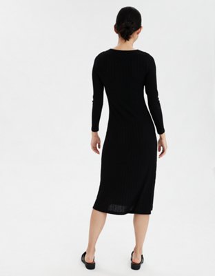 Женские платья American Eagle AE Knit Long Sleeve Henley Neck Dress — фото 2