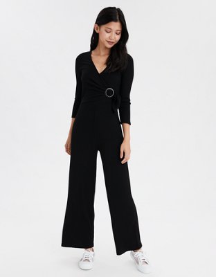 aerie black jumpsuit