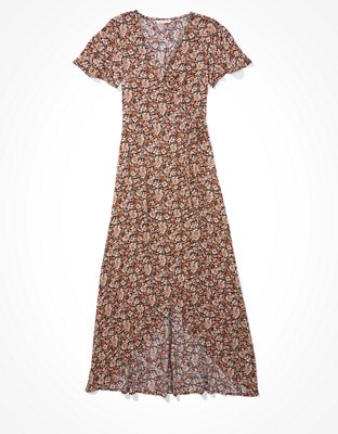 Женские платья American Eagle AE Printed Wrap Maxi Dress — фото 3