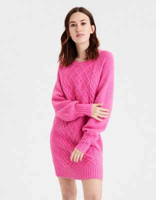 AE Cable Knit Sweater Dress