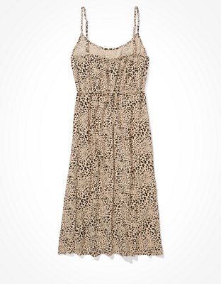 AE Leopard Midi Slip Dress