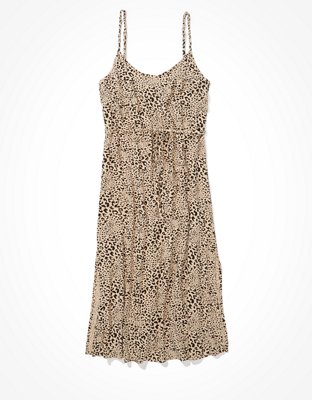 AE Leopard Midi Slip Dress