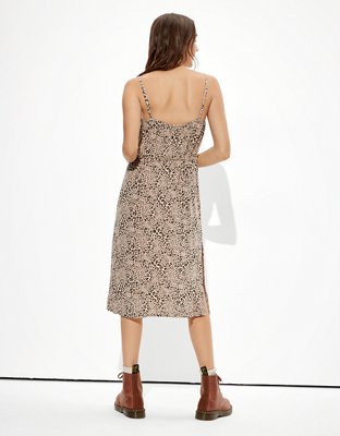 AE Leopard Midi Slip Dress