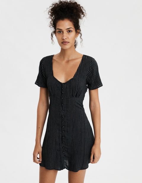 Женские платья American Eagle AE Striped Button Front Dress