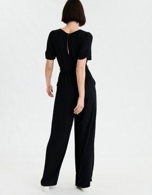 Женские комбинезоны American Eagle AE Short Sleeve Button Front Jumpsuit — фото 2