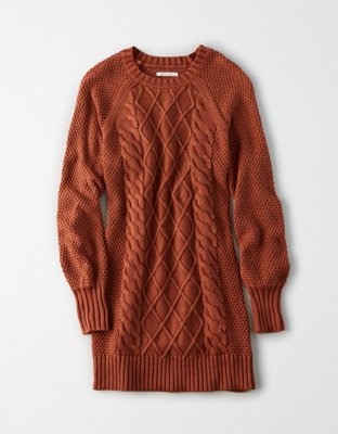 Женские платья American Eagle AE Acid Wash Cable Knit Sweater Dress — фото 3