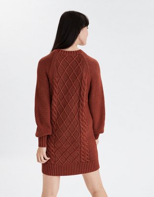 Женские платья American Eagle AE Acid Wash Cable Knit Sweater Dress — фото 2