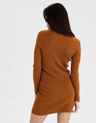 Женские платья American Eagle AE Ribbed Mock Neck Sweater Dress — фото 2