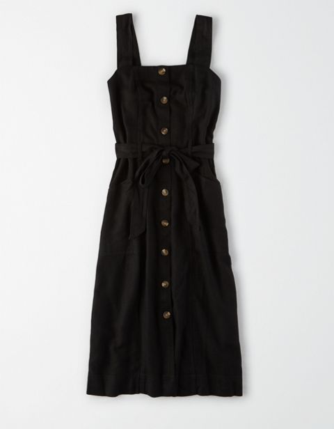 Женские платья American Eagle AE Button Front Square Neck Midi Dress