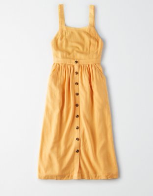 Женские платья American Eagle AE Square Neck Button Front Midi Dress — фото 3