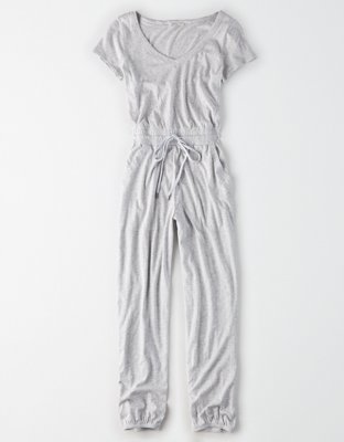 Женские комбинезоны American Eagle AE Short Sleeve V-Neck Jumpsuit — фото 3