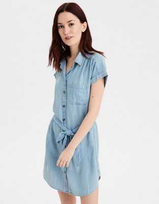 ae short sleeve shirt dress