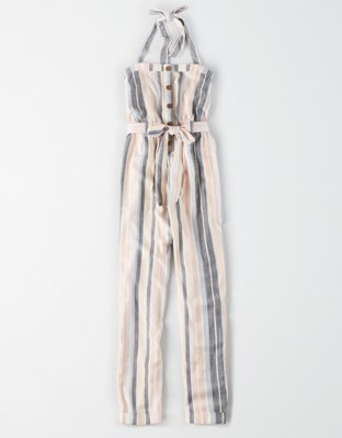 ae striped jumpsuit