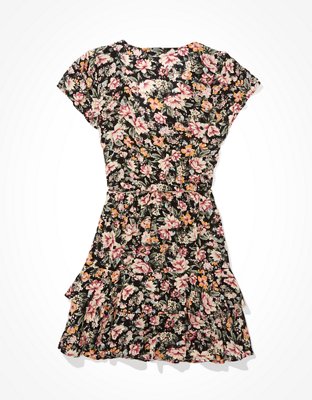 AE Ruffled Wrap Mini Dress