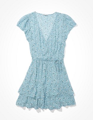 AE Ruffled Wrap Mini Dress