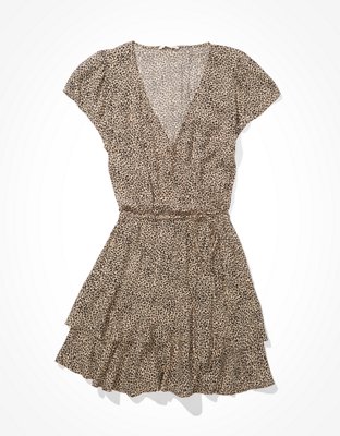 AE Ruffled Wrap Mini Dress