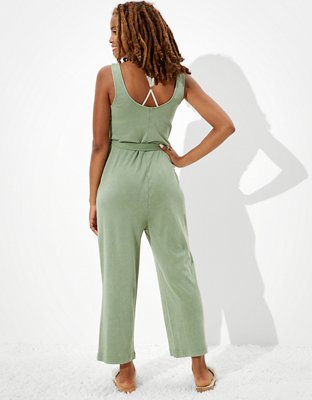 American Eagle AE Button Up Tie Waist Jumpsuit — фото 2