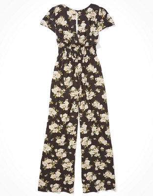 AE Flutter Sleeve Tie Front Jumpsuit