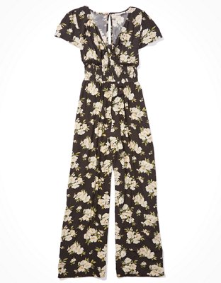 American Eagle AE Flutter Sleeve Tie Front Jumpsuit — фото 3