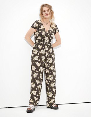AE Flutter Sleeve Tie Front Jumpsuit
