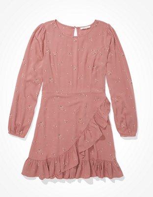 AE Ruffle Wrap Mini Dress