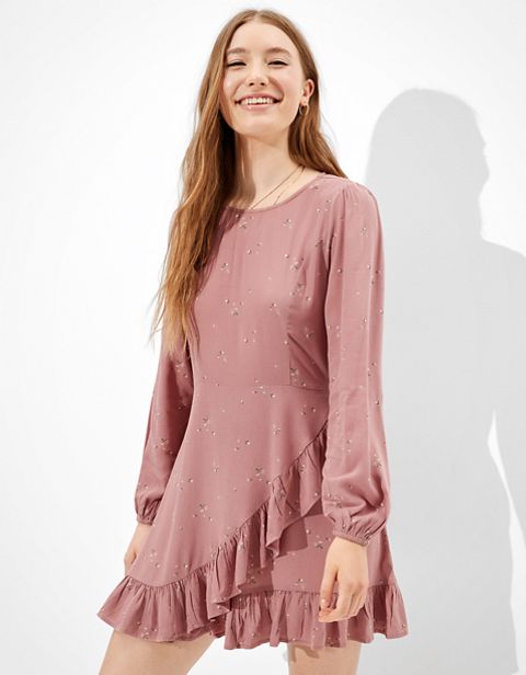 Женские платья American Eagle AE Ruffle Wrap Mini Dress