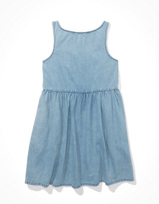Женские платья American Eagle AE Denim Babydoll Mini Dress — фото 4