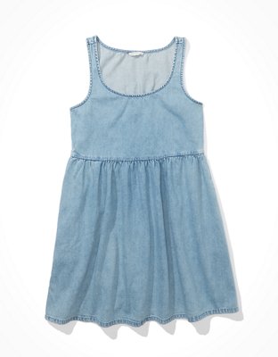 Женские платья American Eagle AE Denim Babydoll Mini Dress — фото 3