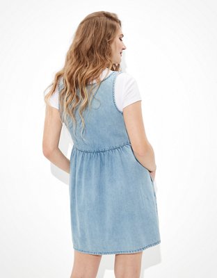 Женские платья American Eagle AE Denim Babydoll Mini Dress — фото 2