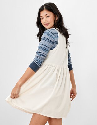 AE Corduroy Babydoll Mini Dress | American Eagle