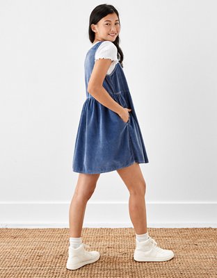 ae corduroy puff sleeve babydoll mini dress AE Corduroy Puff Sleeve Babydoll Mini Dress at Coquitlam Centre in  Coquitlam, BC