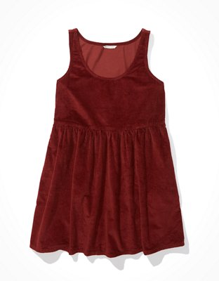 AE Corduroy Babydoll Mini Dress | American Eagle