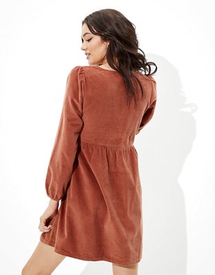 Женские платья American Eagle AE Corduroy Wrap Mini Dress — фото 2